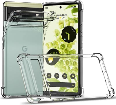 Hoesje geschikt voor Google Pixel 6 hoesje siliconen case shockproof backcover - transparant