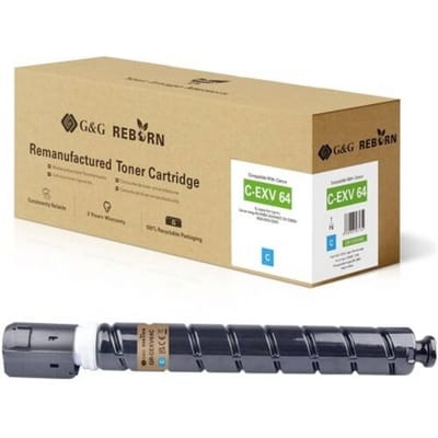 G&G Toner vervangt Canon 5754C002 Compatibel Cyaan 25500 bladzijden GR-CEXV64C