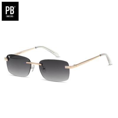 PB Sunglasses - Venice Grey. - Zonnebril heren en dames - Grijze glazen - Festival zonnebril - Randloze zonnebril - Stainless steel