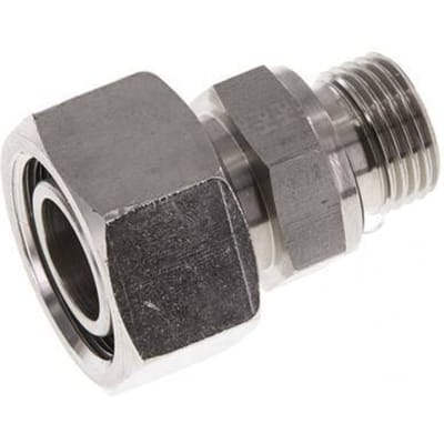 22L & G1/2'' RVS Rechte Draaidoorvoer Buitendraad 160bar FKM Verstelbaar ISO 8434-1