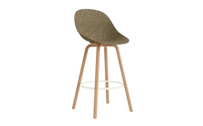 Normann Copenhagen Mat barstoel Hout - Zeewier - NormannCopenhagenFootrestCream - 75 cm