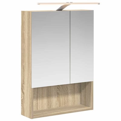 vidaXL - Badkamerspiegelkast - Sonoma - Eik - 50 - x - 14,5 - x - 70 - cm - Bewerkt - hout