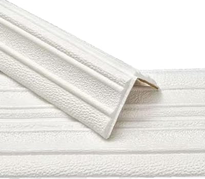 Plint - Zelfklevende 3D Muursticker Wandrand - Decoratieve Zelfklevende Wandafwerking - Multifunctionele Sierlijst - DIY -Zelfklevende Wandstrips - Lijstwerk van vloer tot plafond -9.2 m x0.14 m - Wit