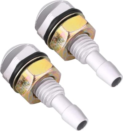 Ruitensproeiers 2-delig - Voorruit sproeiers - Veilig Rijden - Uniforme Spray - 5 cm breed - Zilver