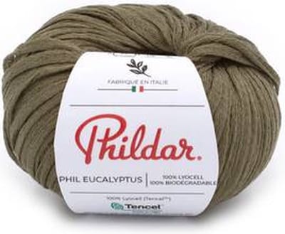 Phildar - Eucalyptus - 100 % Ecologische breigaren - Wordt per 5 stuks verkocht : Kleur: Army