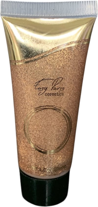 Easy Paris Cosmetics - Glitters - Vloeibare glitters - Schminkglitters - Gezichtsglitters - Lichaamsglitters - Oogschaduw glitters - Decolleté glitters - Grime - Glitter gel - Brons - 22 ml - Carnaval - Festival - Feest