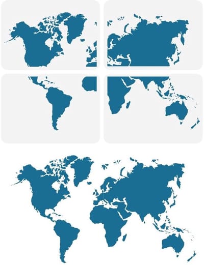 SPHProducts - Grote Wereldkaart Schilderen - Herbruikbare Stencil