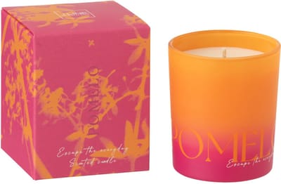 J-Line geurkaars Oasis - Summer In The Air - glas - oranje/roze - small