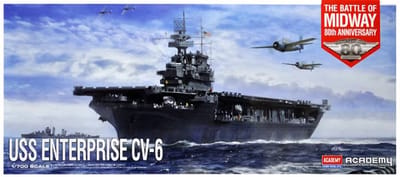 Academy Modelbouwpakket Militaire voertuigen - 14409 USS Enterprise CV-6 - The Battle of Midway 80th Anniversary Plastic - 1:700 - Modelbouw