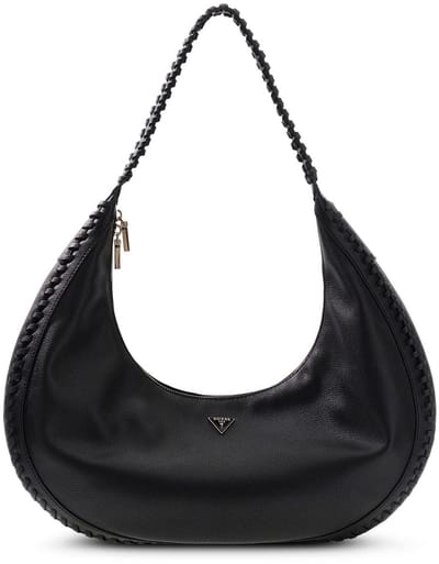 GUESS schoudertas Petra Hobo Black zwart