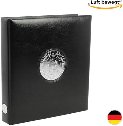 Munt Album - Verzamelalbum Munten - Munten Verzamelen - Met Vordrukbladen - 24.5 x 27.1 cm - Blauw