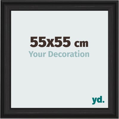 Your Decoration - Fotolijst 55x55 cm - MDF - Zwart Houtnerf - Lazio