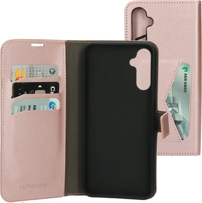 Mobiparts hoesje geschikt voor Samsung Galaxy A14 4G/5G - Wallet/Boekhoesje - Eco Leer - Magneet Sluiting - Opberg vakken - Roze