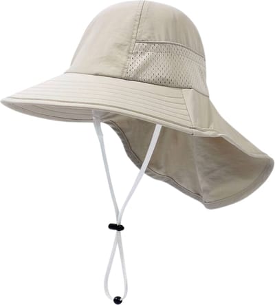 Nivard Zonnehoed - Reishoed - UV Beschermende Hoed - Bucket Hat - Festival - Pet - Hoedje Voor Kinderen - Hoofdbescherming - Beige