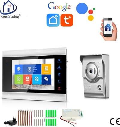 WIFI videofoon/intercom met bediening via APP en werkt met spraakgestuurde apps. T-2104V