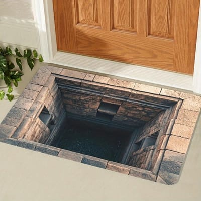 Visuele Illusie 3D Scheuren Afgrond Deurmat Vloermat Bij de Ingang van de Woonkamer en Slaapkamer Wasbare Vloermat Voetmat 30x50cm