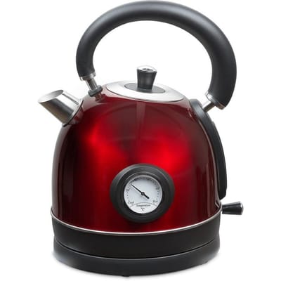 MOA Waterkoker Retro - 1,8 Liter - Elektrische Waterkoker - BPA-vrij - Anti Calcium Filter - RVS - 2200W - Rood