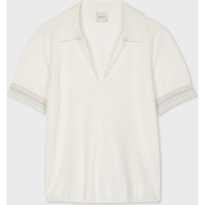 Paul Smith Knitted Ss Top Ivory Größe: XL | Pullover Outlet | Damen | Weiß