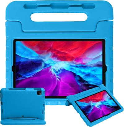 Hoesje - Geschikt voor Apple iPad Pro (2020) - 11 inch - Kinderhoes Shockproof Bumper - Kidsproof Case - Tablethoes - Kinder Hoes Cover - Blauw