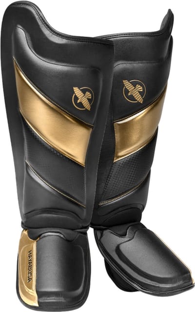 Hayabusa Kickboks Scheenbeschermers T3 Zwart Goud Kies uw maat: L