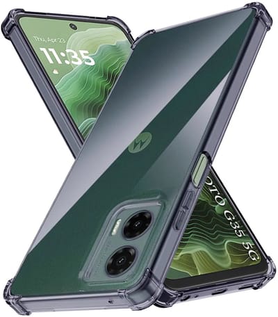 Hoesje geschikt voor Motorola Moto G35 - Techsuit Shockproof Silicone Back Cover - Zwart