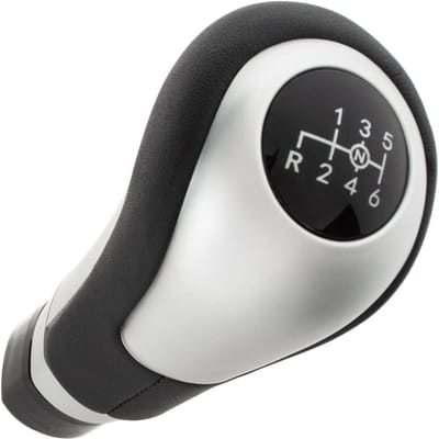 MODECAR - Versnellingspook Knop - Zwart/Zilver - 6 Versnellingen