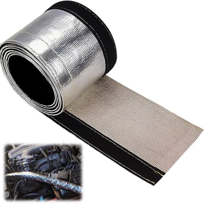 Dailygoods- Hittebeschermingsslang Aluminiumfolie - Zelfklevende Isolatieslang - Kabelbescherming - Ø 10 mm - Brandwerend - Slijtvaste Coating