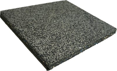 Sportvloertegel 100x100 cm 20 mm Grijs EPDM - Zwart SBR - Stone look