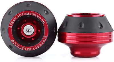 Motorfiets Voorvork Bescherming, Impact Bescherming Set, CNC Aluminium Alliage Voorvork Bescherming voor de Meeste Motorfietsen, Scooters en Mopeds (Rood)