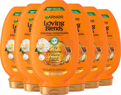 Garnier Loving Blends Argan & Camelia Olie Sublieme Conditioner Voordeelverpakking - Droog & Dof Haar - 6 x 250ml