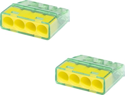 Lasklem - Vintex - 4 Polig - 0.2-2.5 mm2 - Geel - 2 Stuks