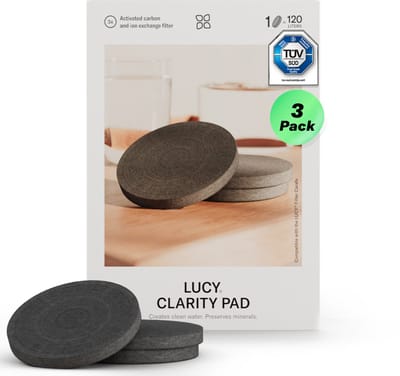 LUCY® Water Filter – Originele Filters voor LUCY® Waterfilterkan – Vermindert Kalk, Chloor en Onzuiverheden – Verbetert Smaak & Geur van Kraanwater – BPA Vrij – 3 Stuks – Eenvoudig te Gebruiken