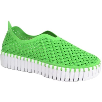 Instappers Platform TULIP3373W witte zool - 495 Bright Green