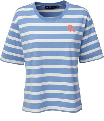 PK International - T- shirt - Blauw - Sky Blue - Ademend - Loose Fit - Streepjes - Dalmore - Cotton - 158