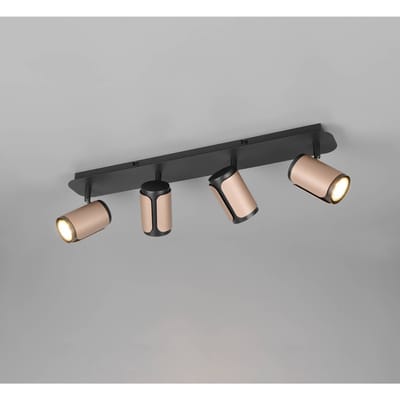 Trio Lighting Plafondspot Gillan, coffee, 4-lamps, metaal, GU10