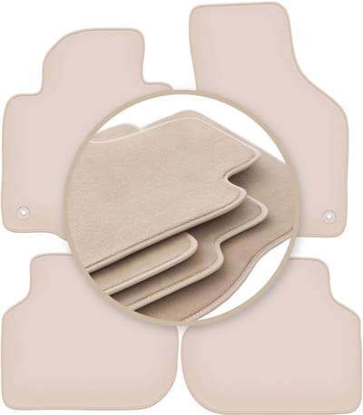 PREMIUM beige vloermatten voor: Volkswagen Jetta VI sedan, stationwagen, variant 2010-2018