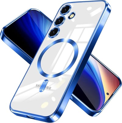 Hoesje Geschikt voor Samsung Galaxy A17 Hoesje Blauw - Geschikt voor MagSafeTelefoonhoesje - soft siliconen Backcover