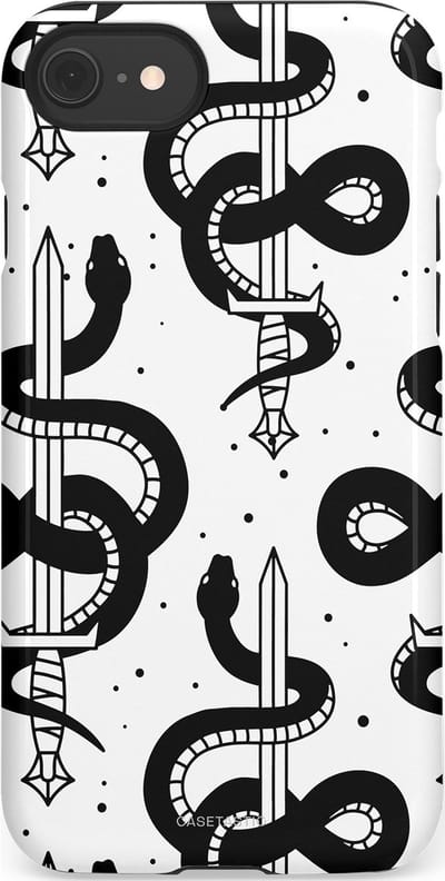 Casetastic Hoesje Geschikt voor Apple iPhone 7/8/SE - Stijlvolle Beschermende Duo-layer Case - Sluipzwaard