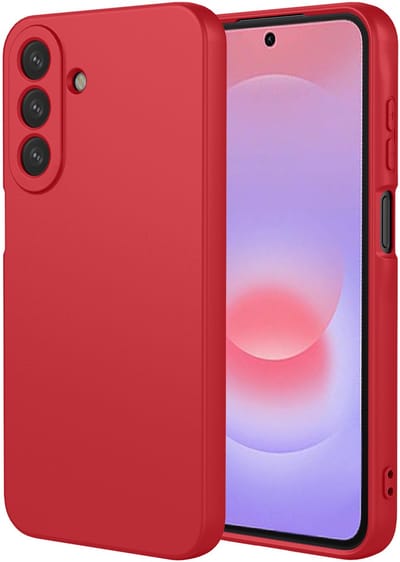 MobyDefend Hoesje - Geschikt voor Samsung Galaxy A27 - Matte Siliconen Backcover - Framboosrood