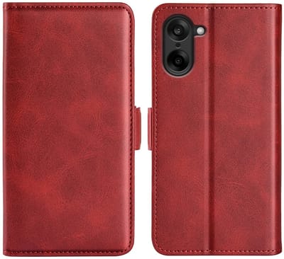 MobyDefend Hoesje - Geschikt voor OnePlus Nord CE 5 - Luxe Wallet Book Case (Sluiting Zijkant) - Rood