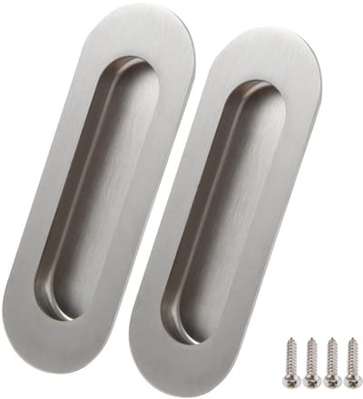Dailygoods- Handgreep Ingebouwd 120mm - Schuifdeurgreep - Verzonken Handvat - Roestvrij Staal - Handgrepen voor Keuken/Badkamer - Afmetingen 12x4x1,3 cm - Deurgreep