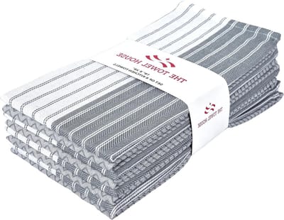 Keukendoeken Set - Theedoeken - Keuken Schoonmaken - Extra Absorberend - 8 Stuks - Grijs