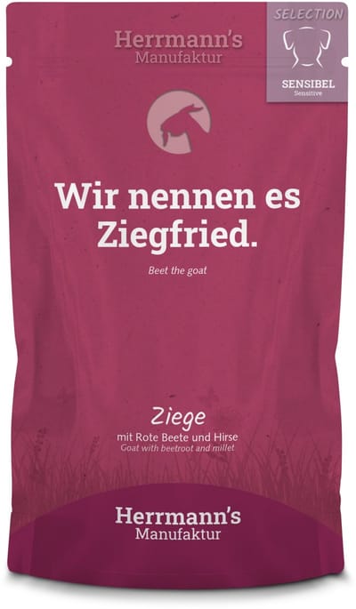 Herrmann's Sensitive hond Geit met Rode bieten 150 gr. - per 14 stuks