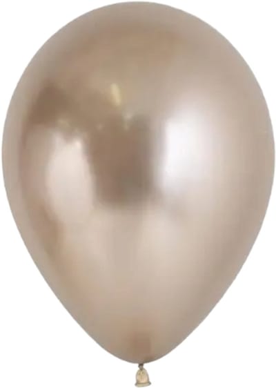 : Latex ballonnen rond reflex champagne, 18inch - 6 stuks