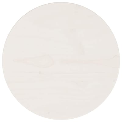 vidaXL - Tafelblad - Ø30x2,5 - cm - massief - grenenhout - wit