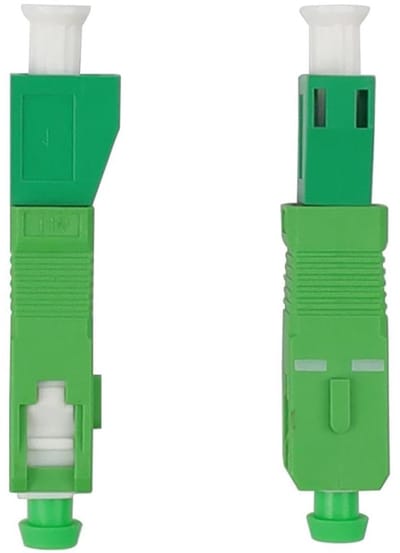 Glasvezelkoppeling LC/APC naar SC/APC, hybride glasvezeladapter, keramische kern, groen, 2 stuks voor verdelerframe