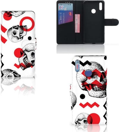 Telefoonhoesje met Naam Huawei Y7 (2019) Skull Red