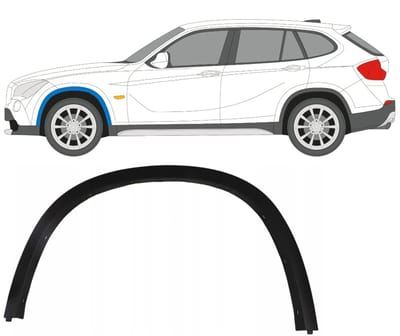 Spatbord sierlijst wielkast voor BMW X1 2009-2015 / Links