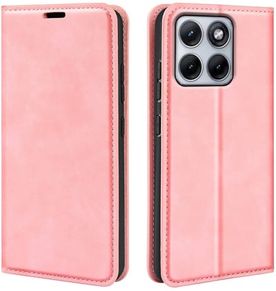 MobyDefend Hoesje - Geschikt voor Motorola Edge 70 Fusion - Luxe Wallet Bookcase (Magnetische Sluiting) - Roze