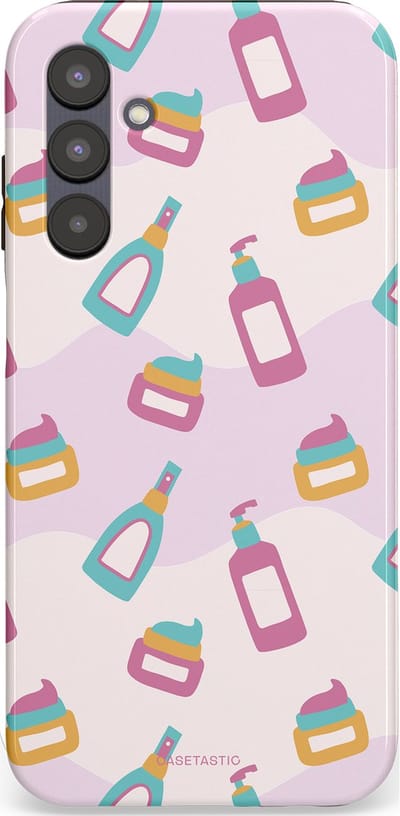 Casetastic Hoesje Geschikt voor Samsung A25 - Stijlvolle Beschermende Duo-layer Case - Bubbels & Borstels - Clean Girl - Makeup